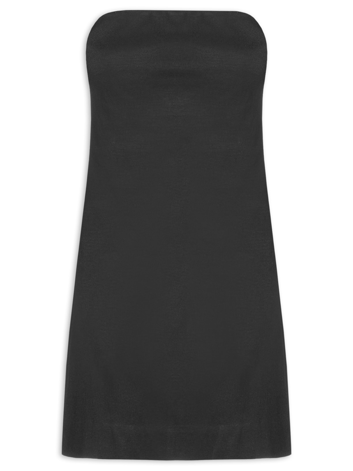 Vestido Curto Sem Alça Preto Farm