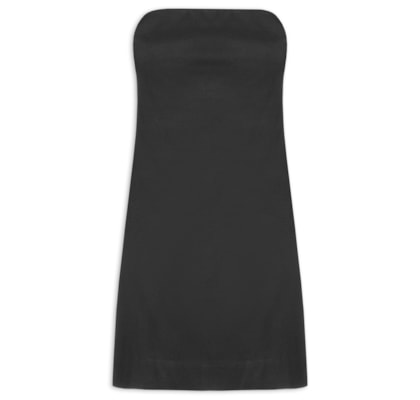 Vestido Curto Sem Alça - Preto