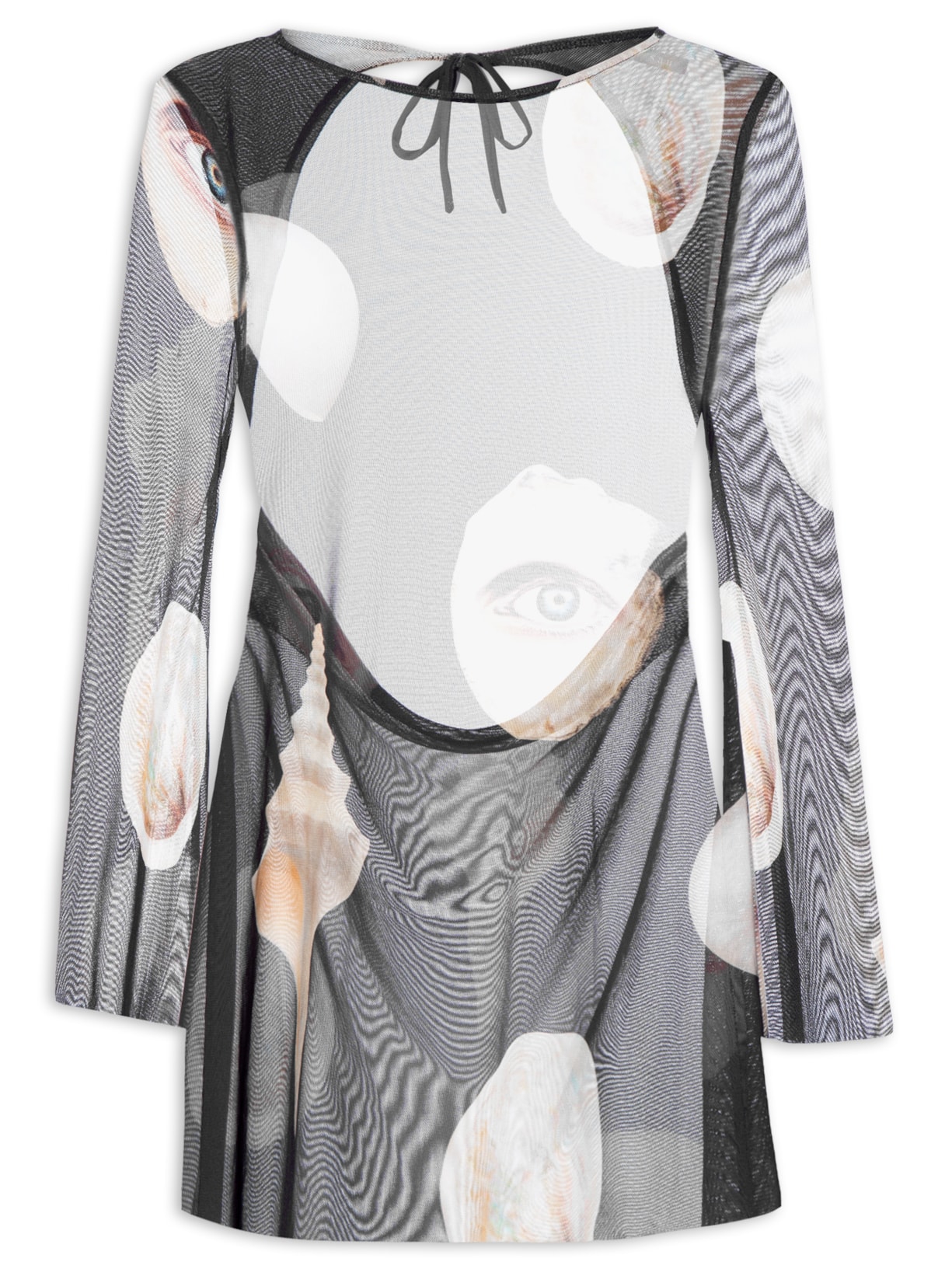 Vestido Curto Shell - Preto