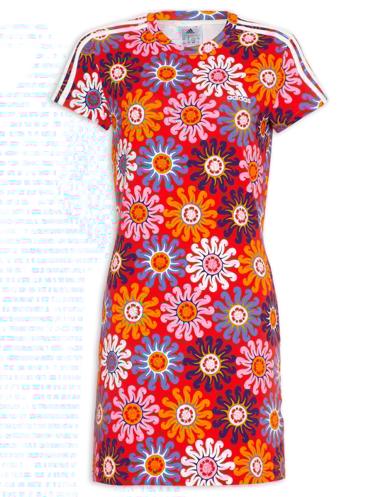 Vestido Curto Slim Vermelho Adidas + Farm