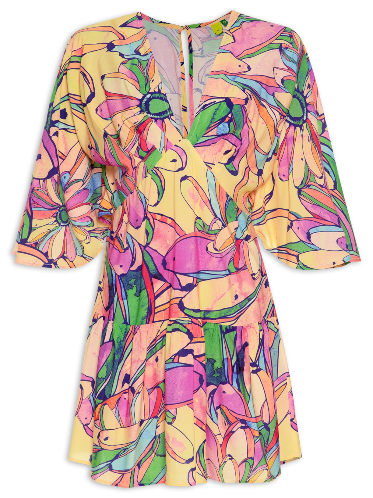 Vestido Curto Sonho De Banana - Amarelo