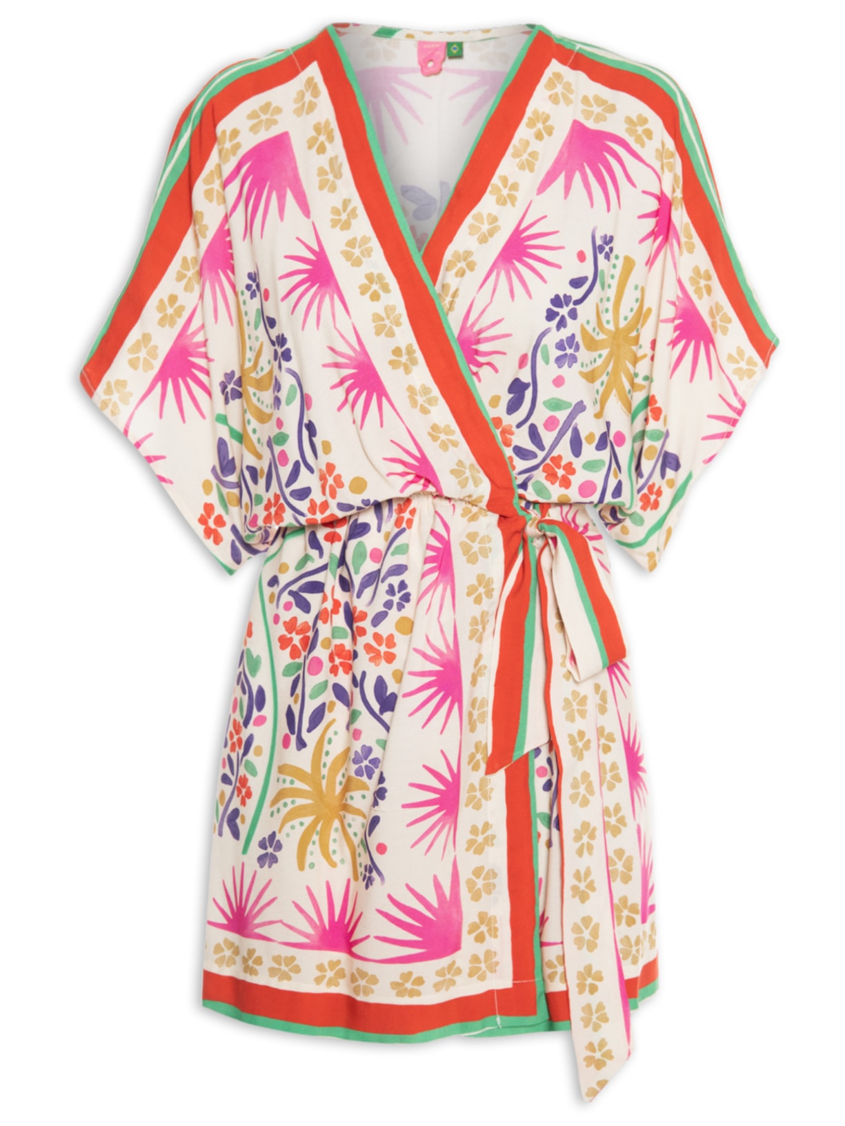 Vestido Curto Tarde De Verão Off White Farm