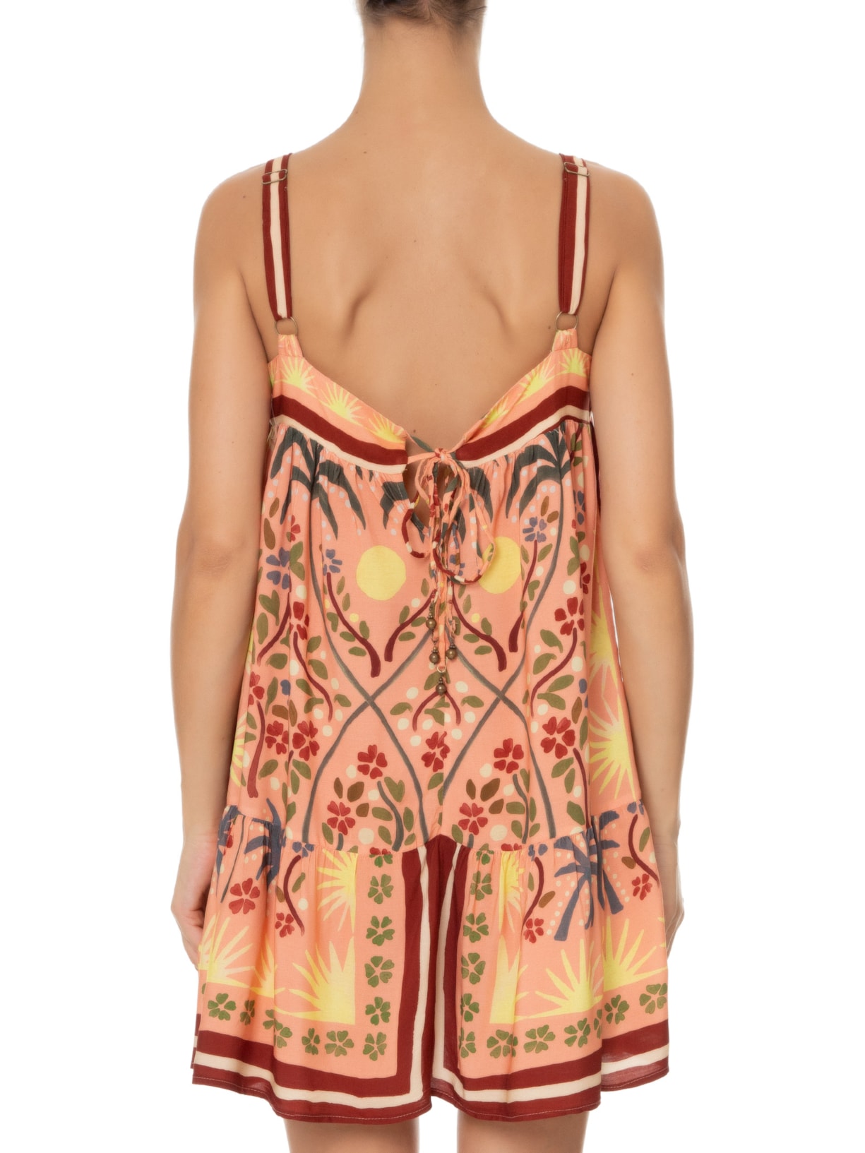 Vestido Curto Tarde De Verão Rosa Farm