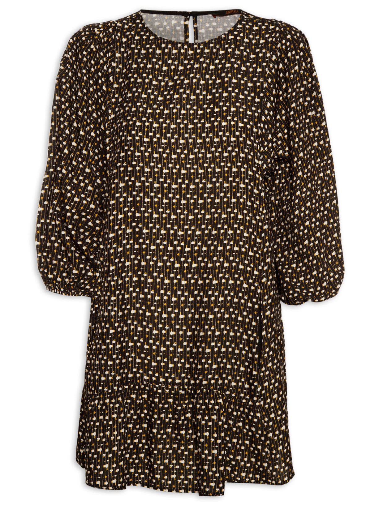 Vestido Curto Textura Soleil - Preto