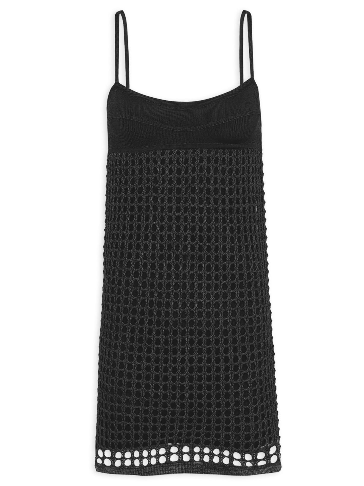 Vestido Curto Tidsy Tricot - Preto