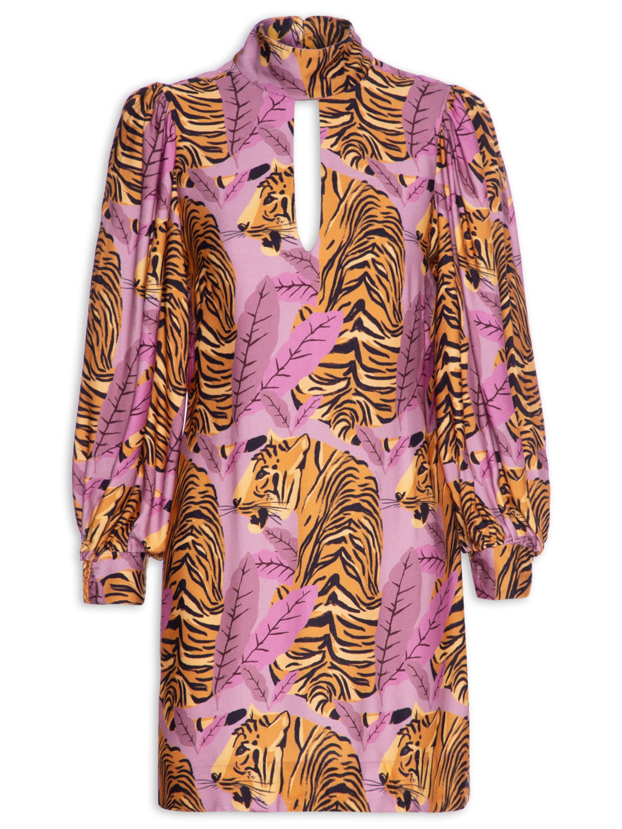 Vestido Curto Tigrita - Rosa