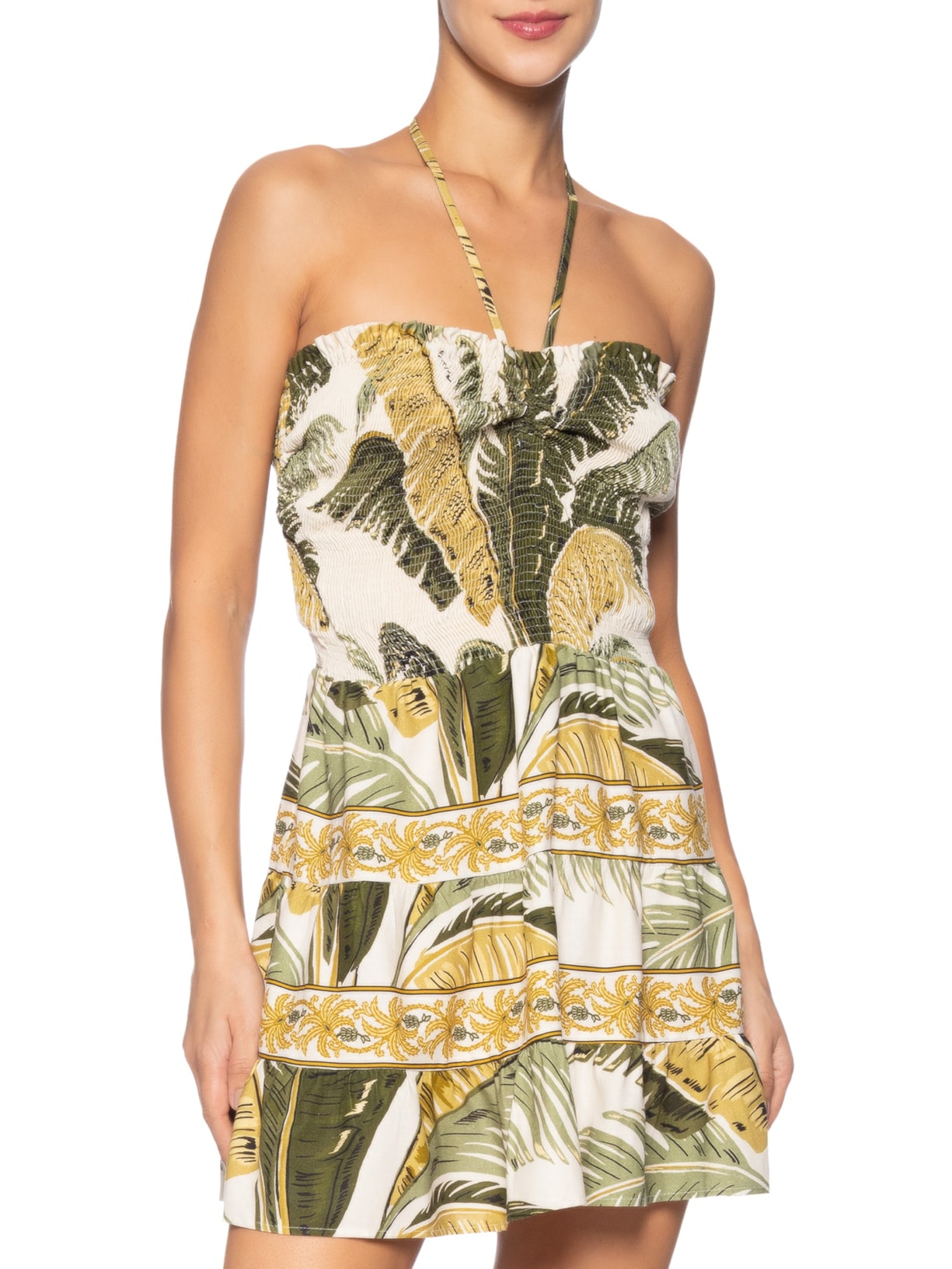 Vestido Curto Trancoso Verde Farm