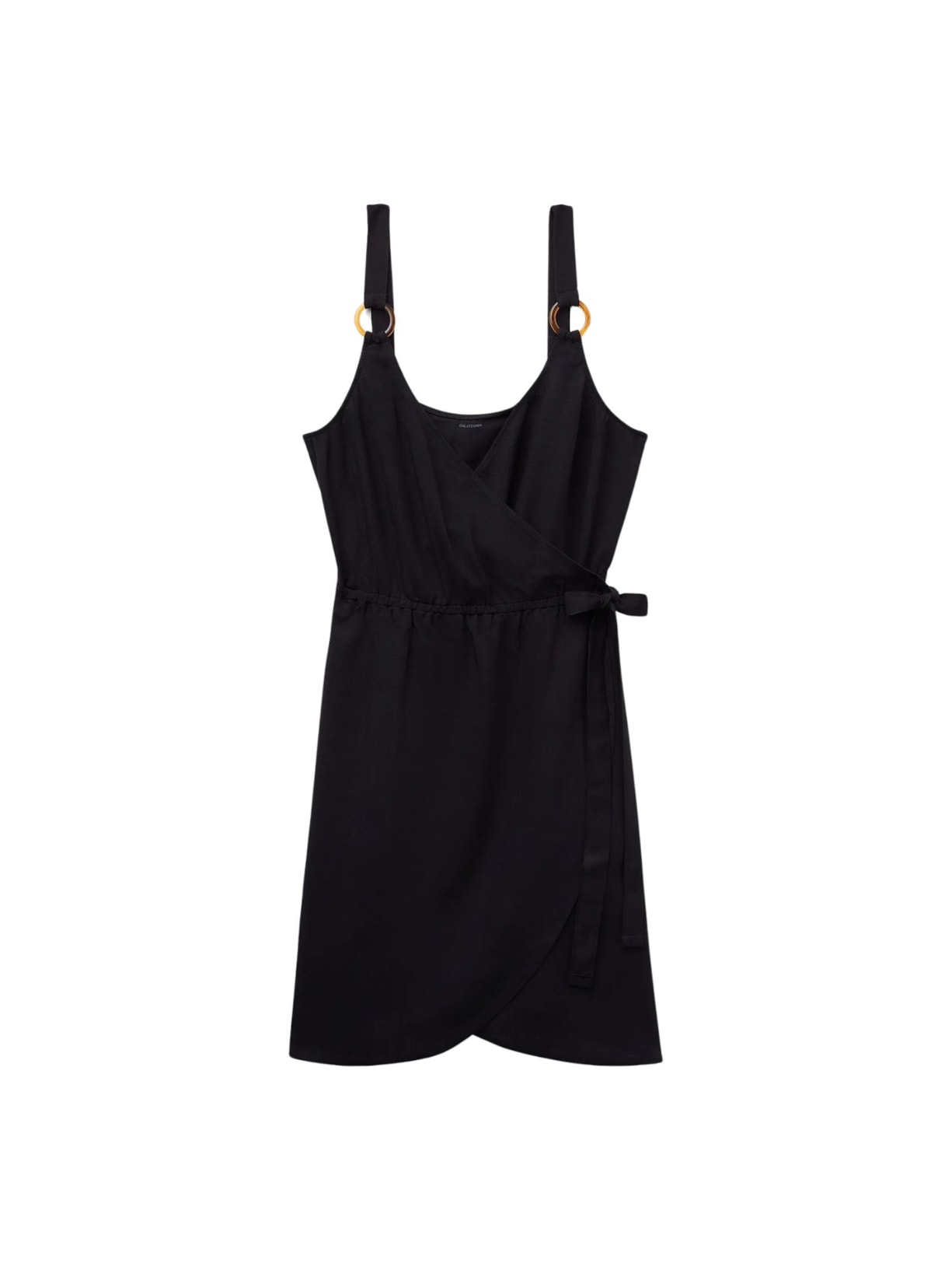 Vestido Curto Transpassado - Preto