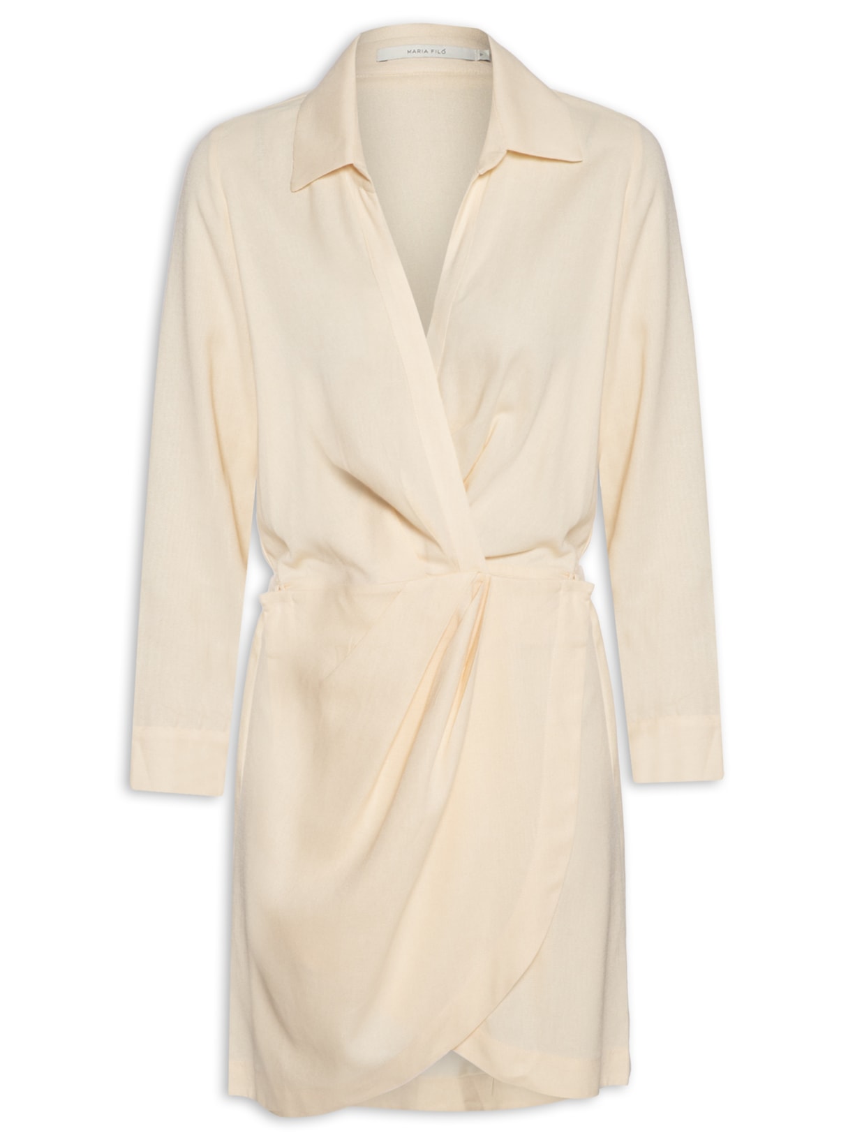 Vestido Curto Transpasse - Bege