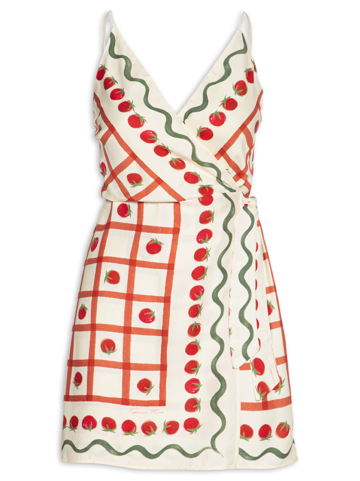 Vestido Curto Transpasse Lenço Tomatinho – Vermelho Farm