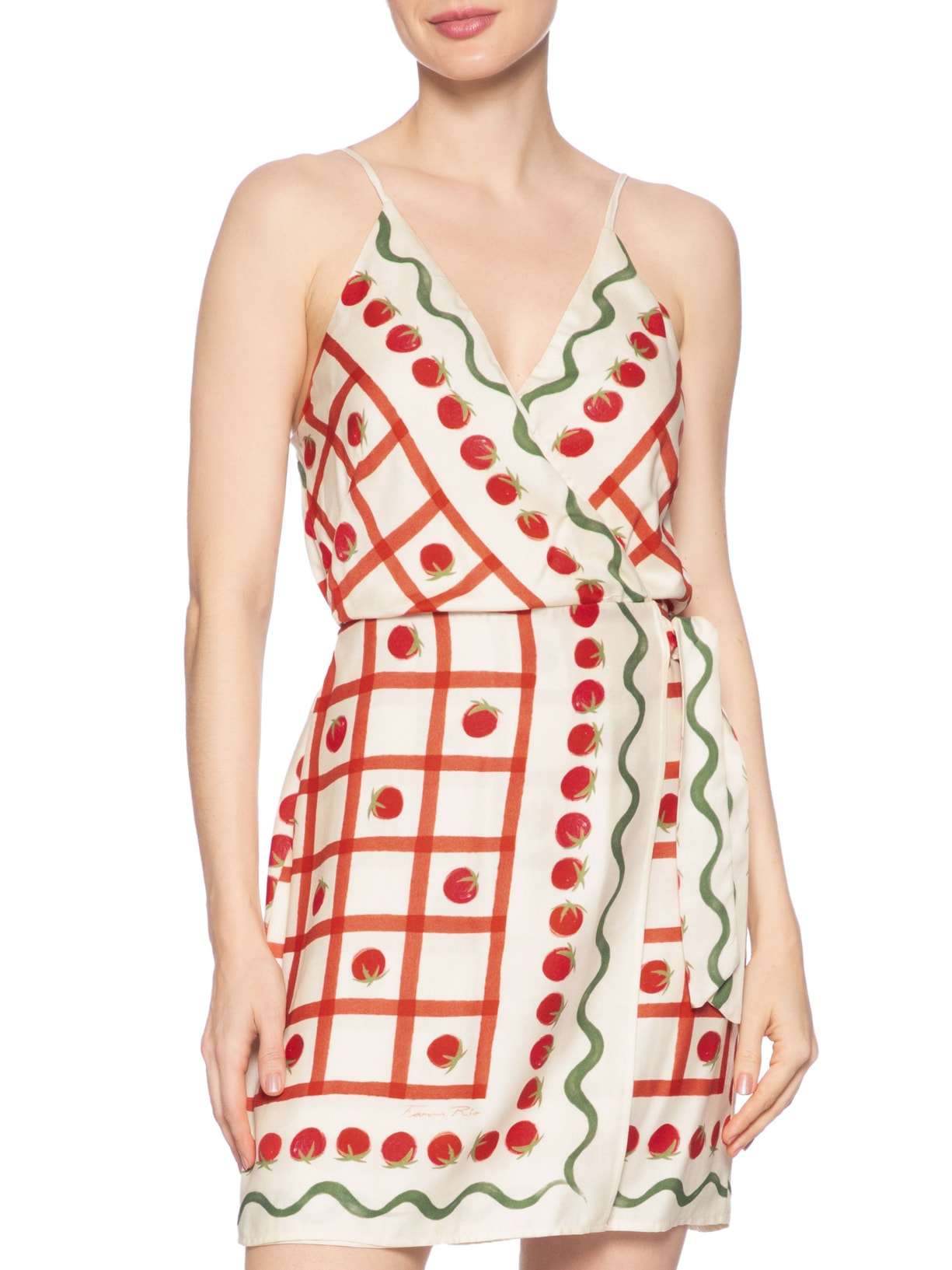 Vestido Curto Transpasse Lenço Tomatinho – Vermelho Farm