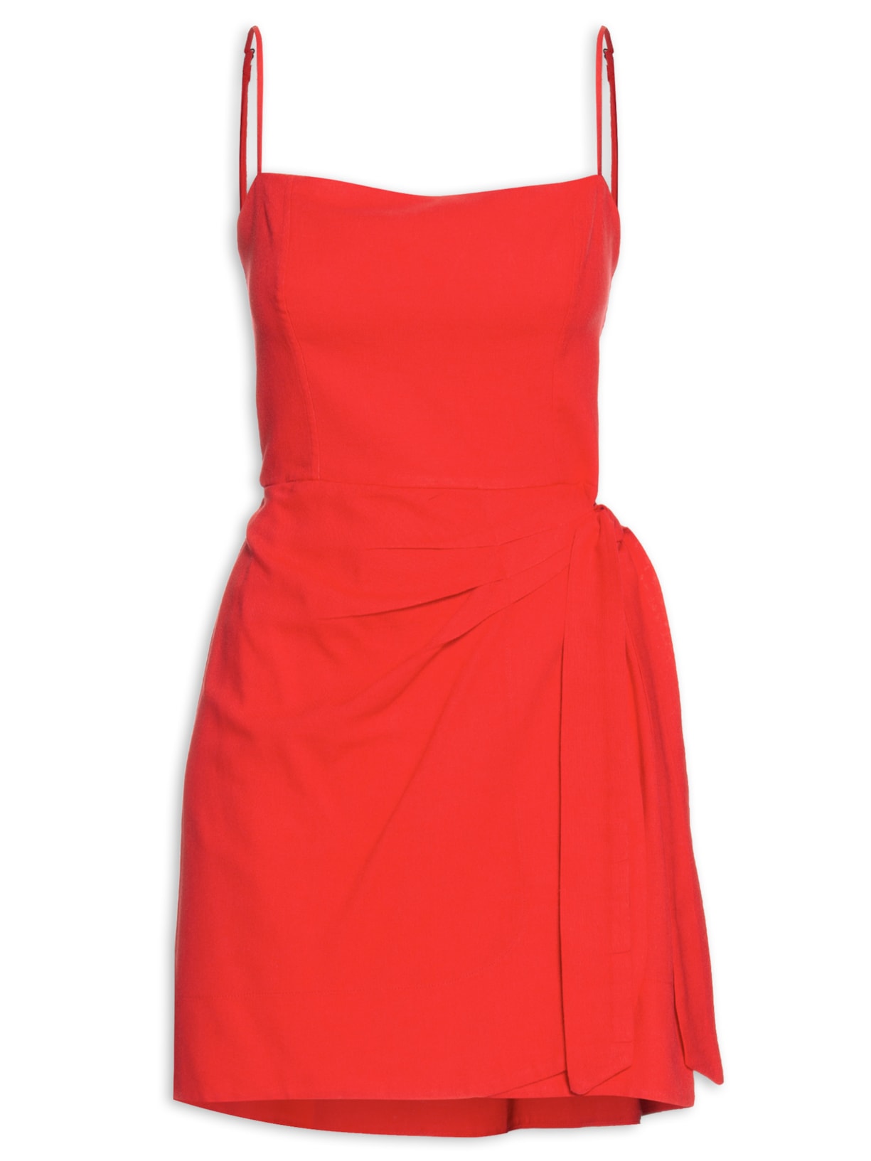 Vestido Curto Transpasse - Vermelho
