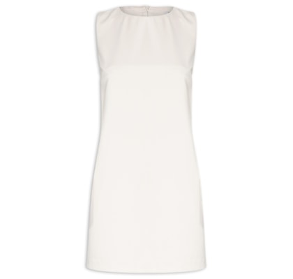 Vestido Curto Trapézio - Bege