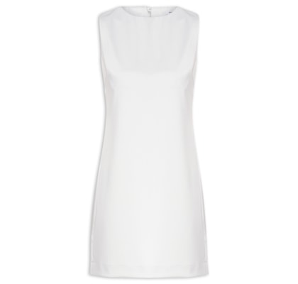 Vestido Curto Trapézio - Cinza