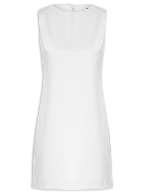 Vestido Curto Trapézio - Cinza