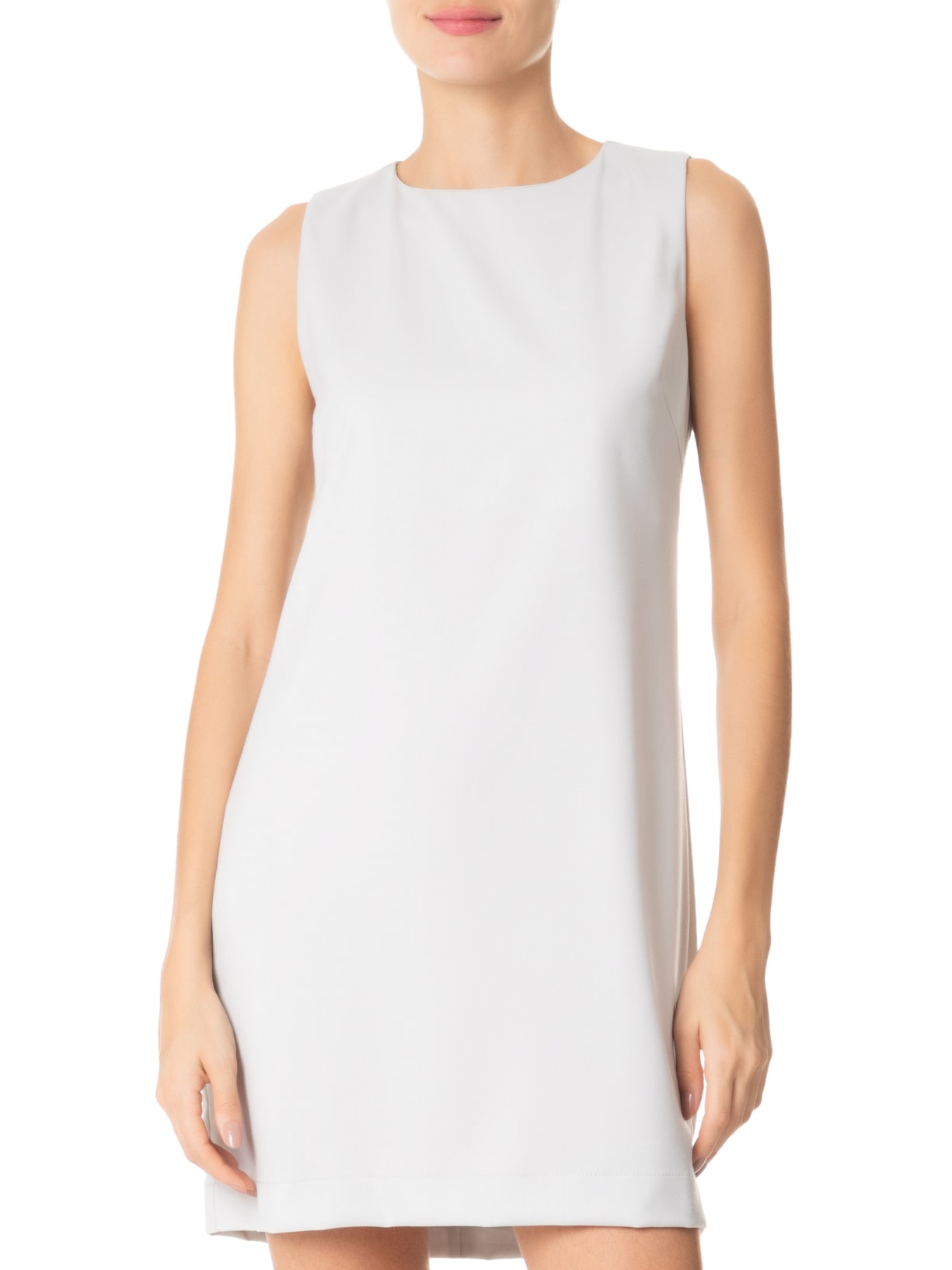 Vestido Curto Trapézio Cinza Basiq