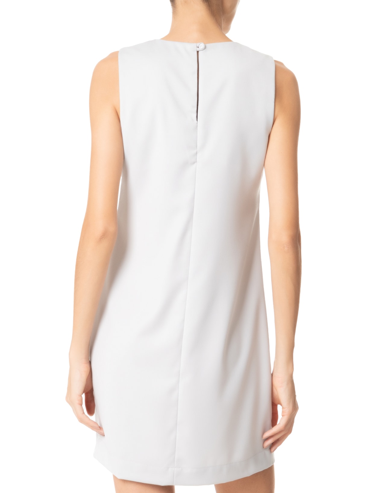 Vestido Curto Trapézio Cinza Basiq