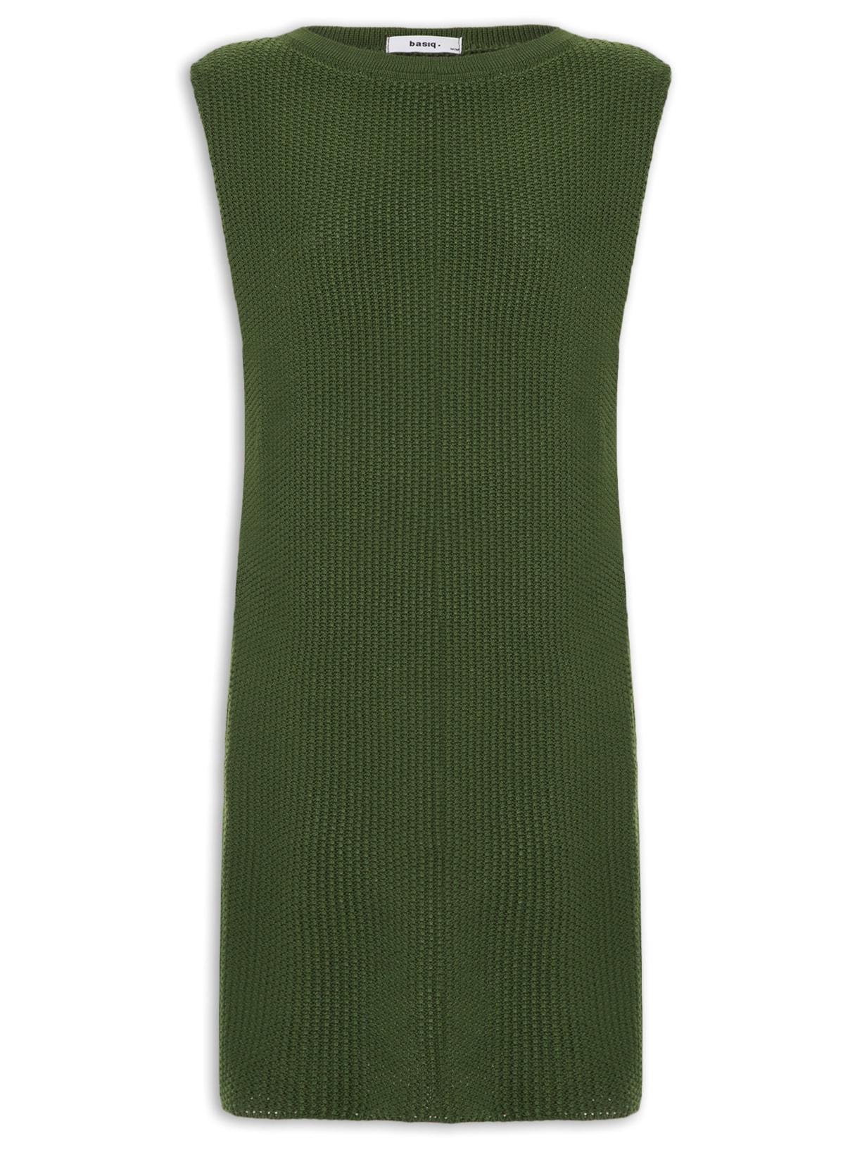 Vestido Curto Tricot Boxy - Verde