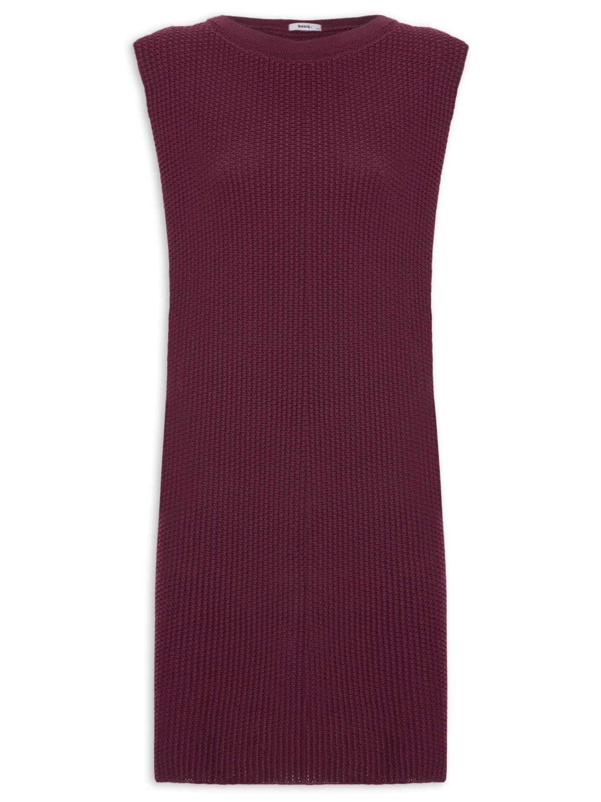 Vestido Curto Tricot Boxy - Vinho