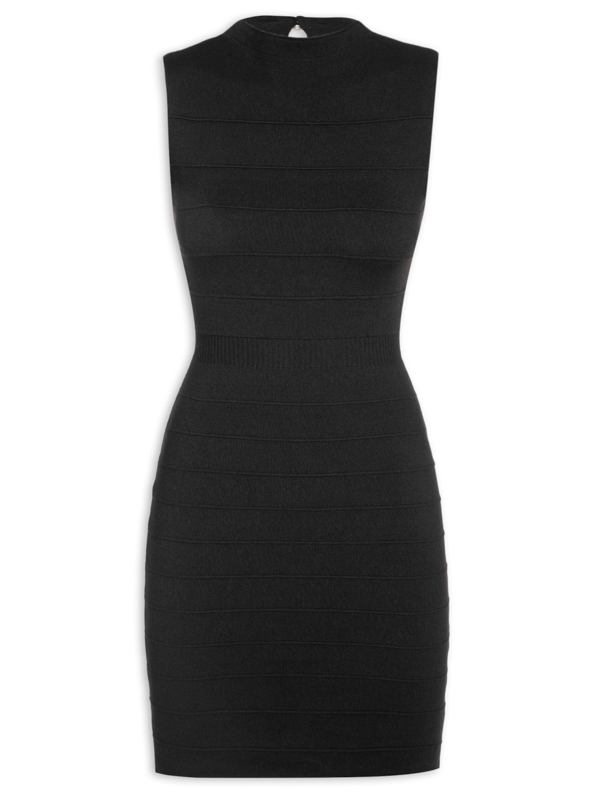 Vestido Curto Tricot - Preto