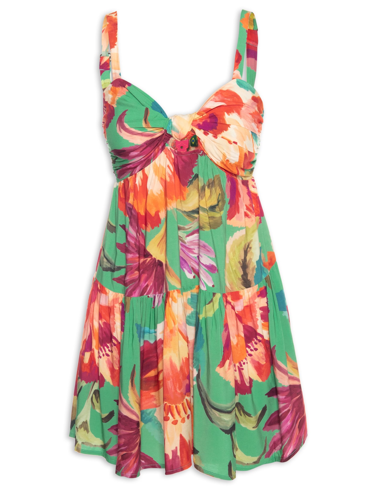 Vestido Curto Tropicarte - Verde