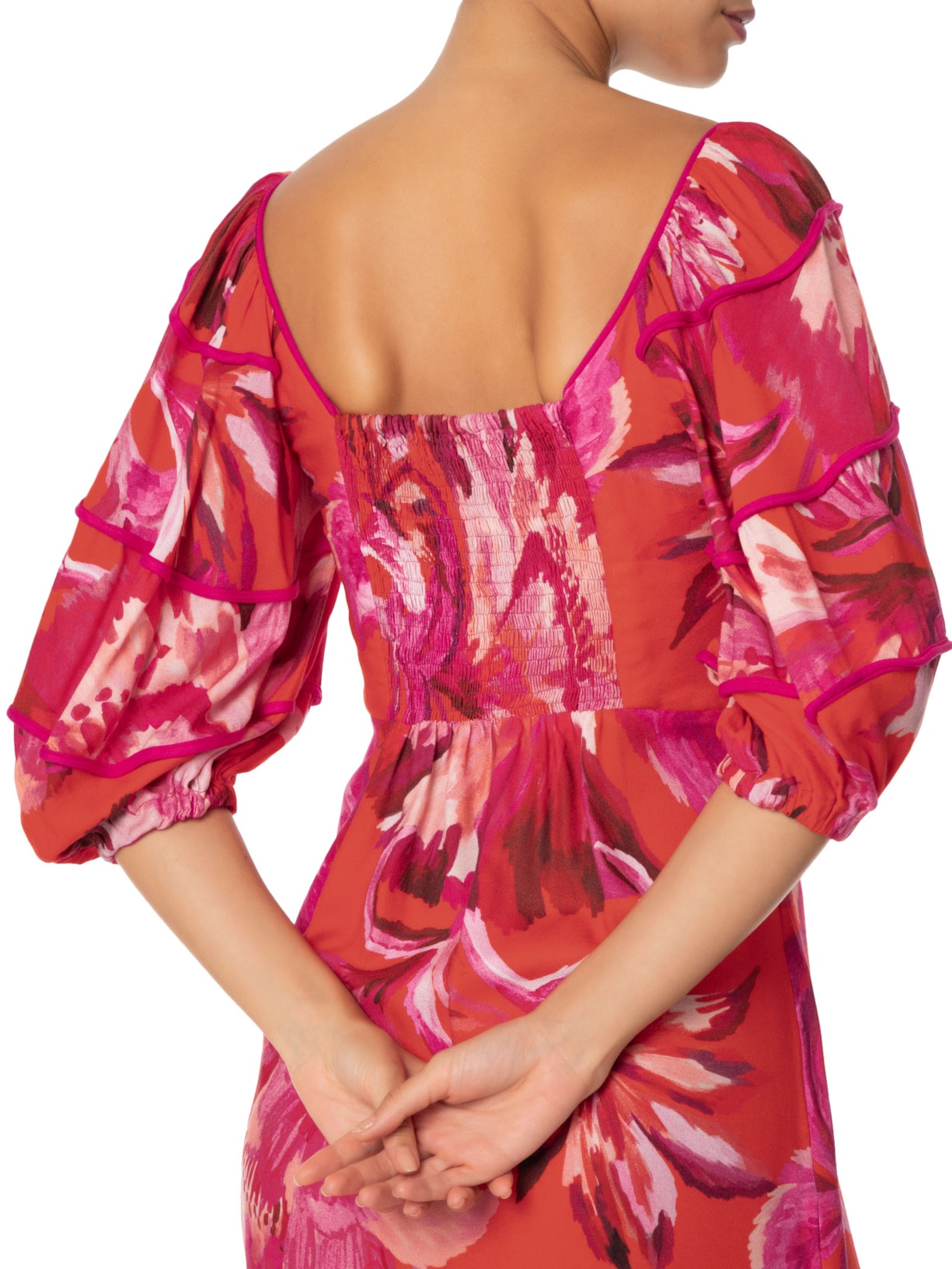 Vestido Curto Tropicarte Vermelho Farm