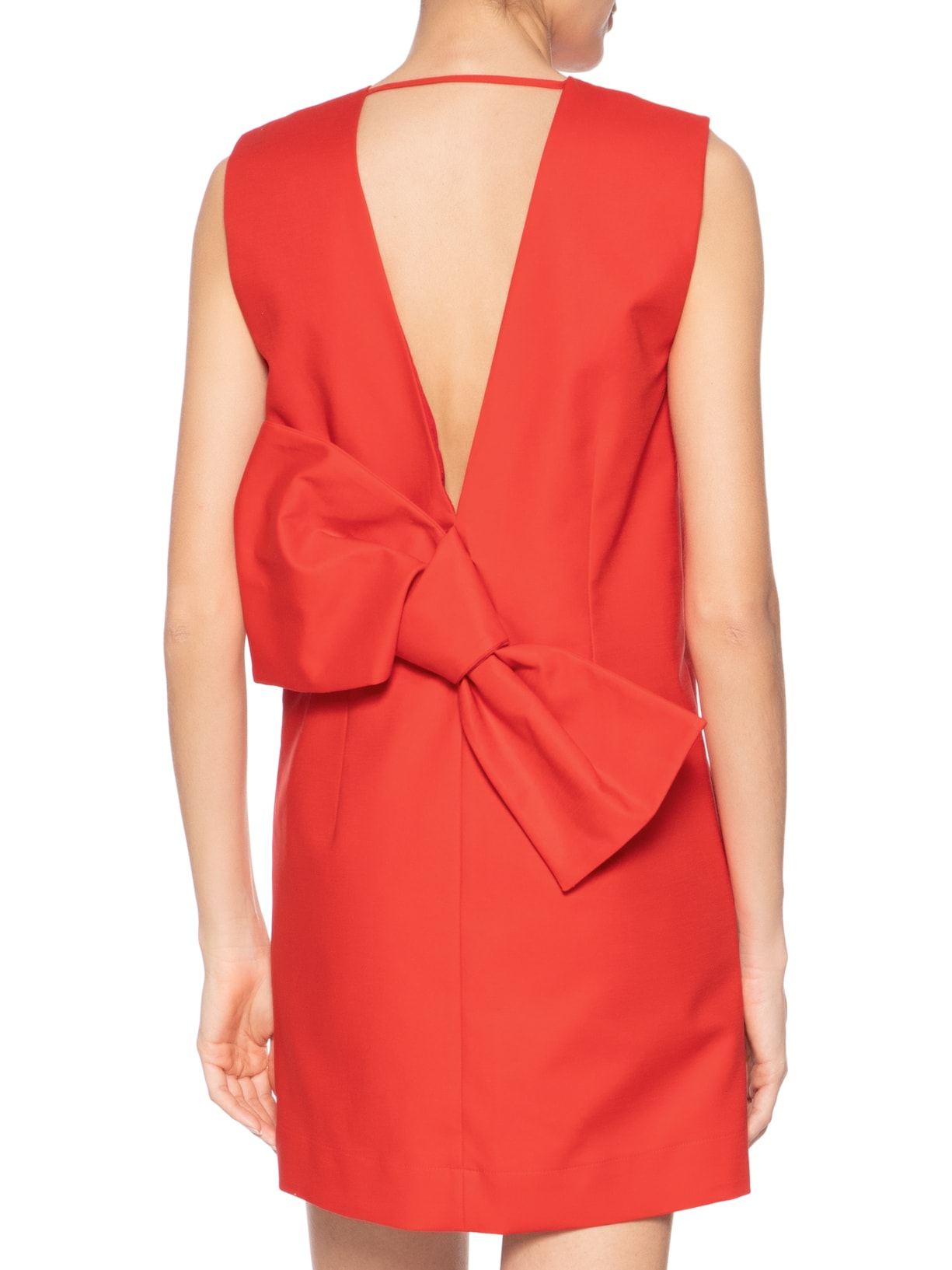 Vestido Curto Tubo Detalhe Costas Vermelho Andrea Marques