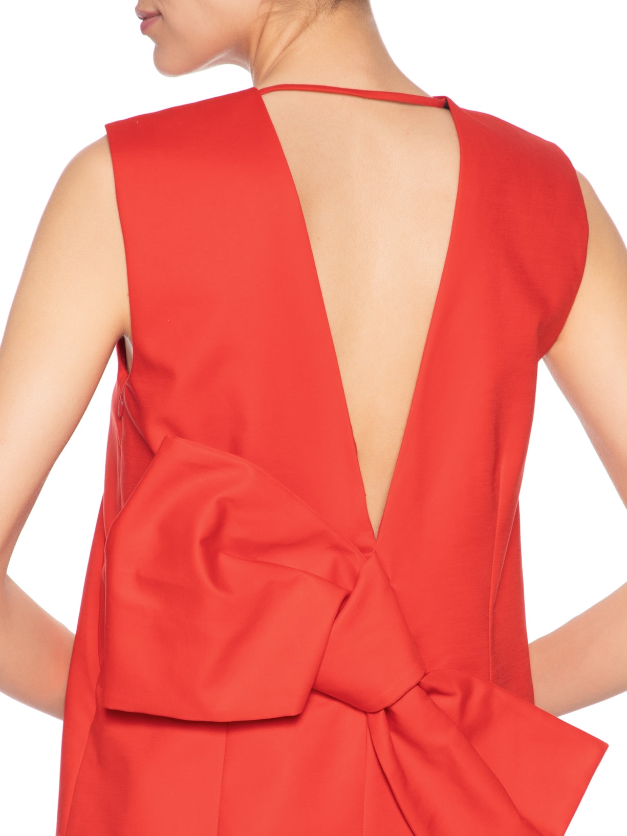 Vestido Curto Tubo Detalhe Costas Vermelho Andrea Marques