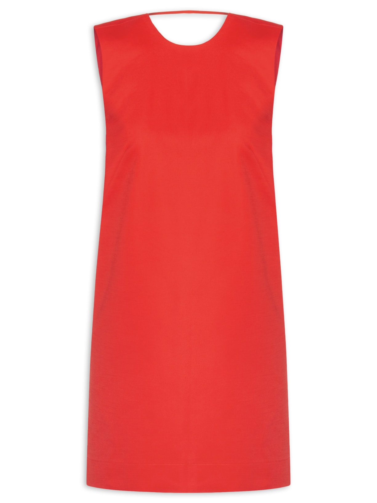 Vestido Curto Tubo Detalhe Costas Vermelho Andrea Marques