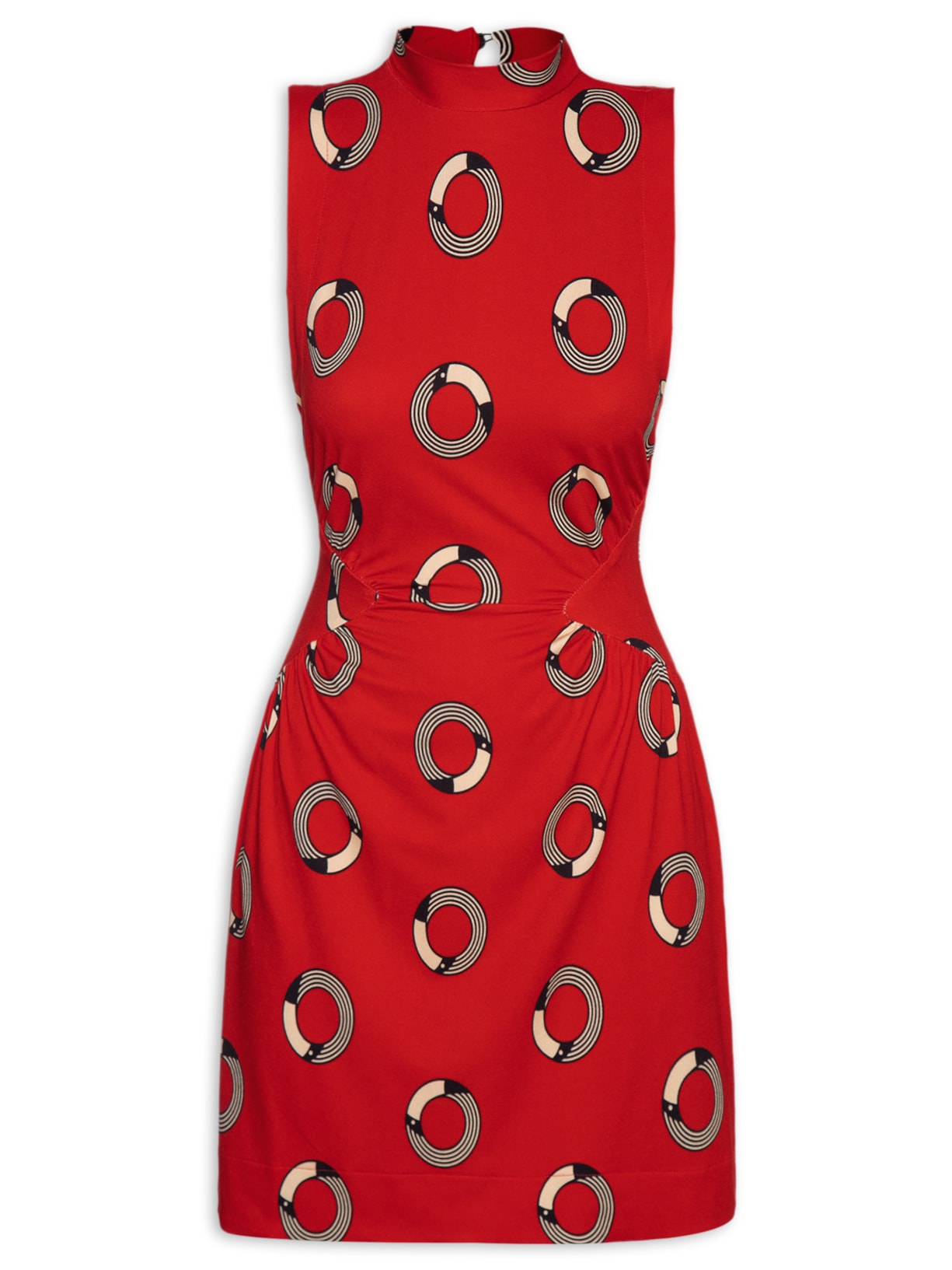 Vestido Curto Tuca Poá - Vermelho