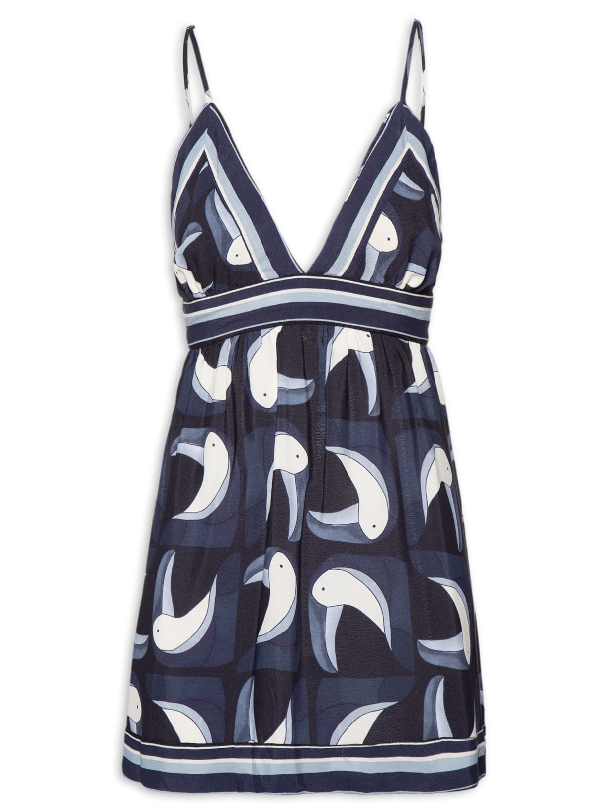 Vestido Curto Tuca Tropical - Preto