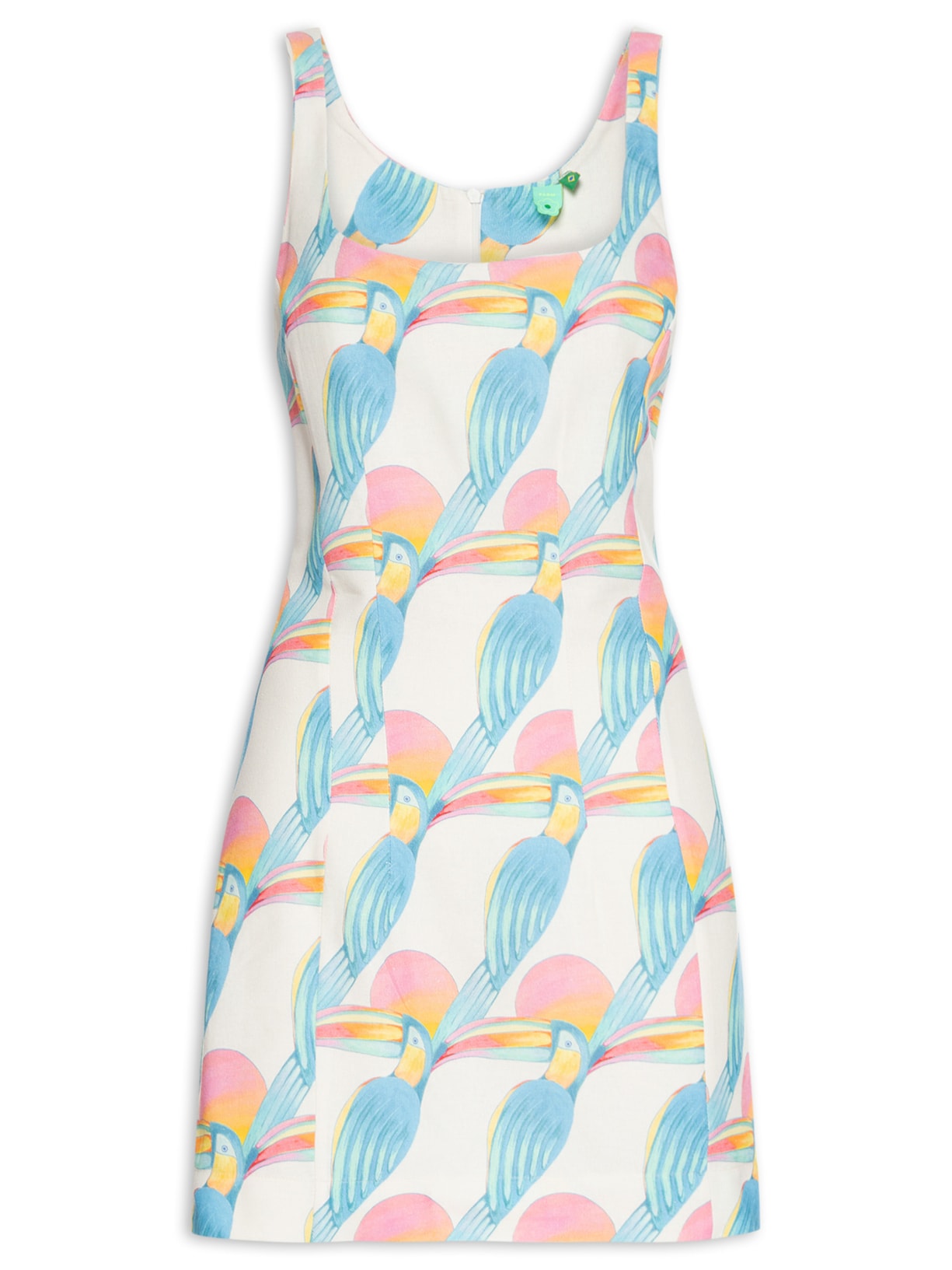 Vestido Curto Tucanitas Branco Farm