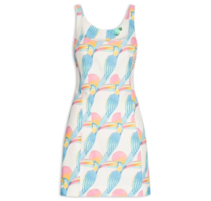 Vestido Curto Tucanitas - Branco