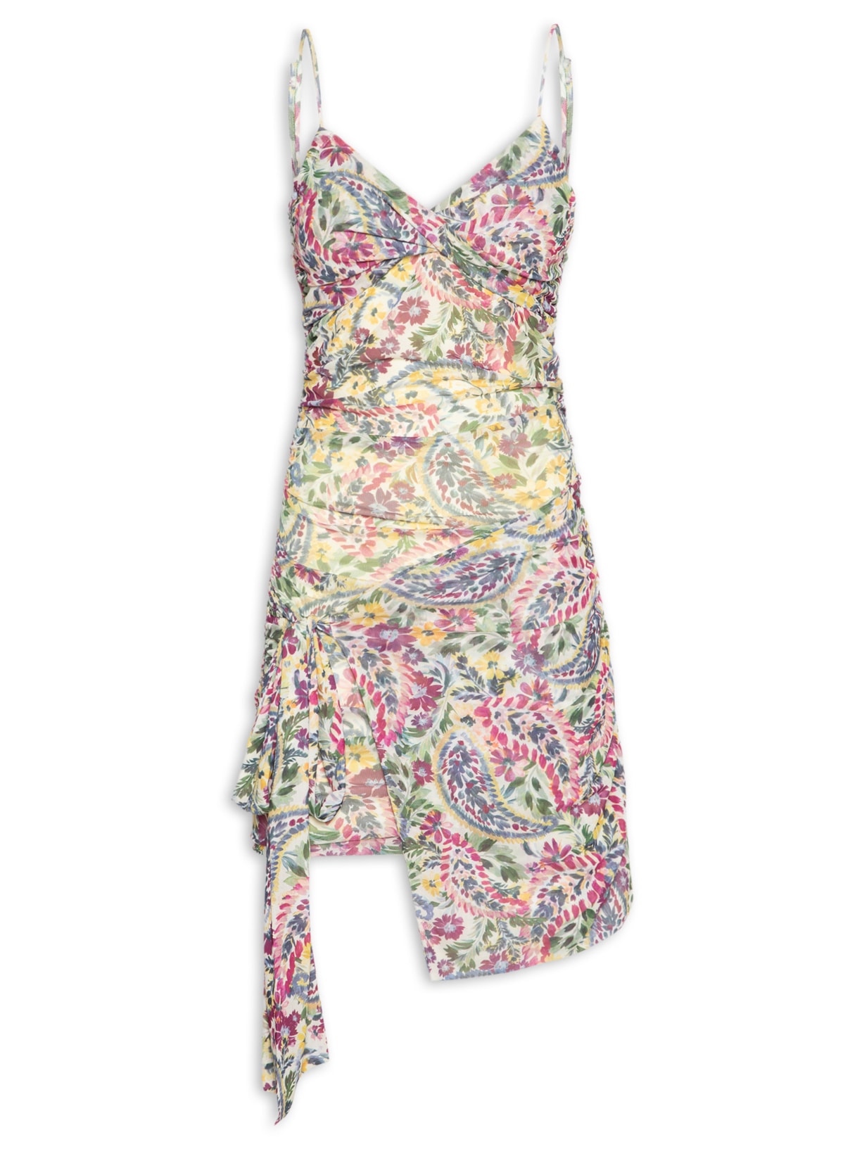 Vestido Curto Tule Brisa De Flor Rosa Farm