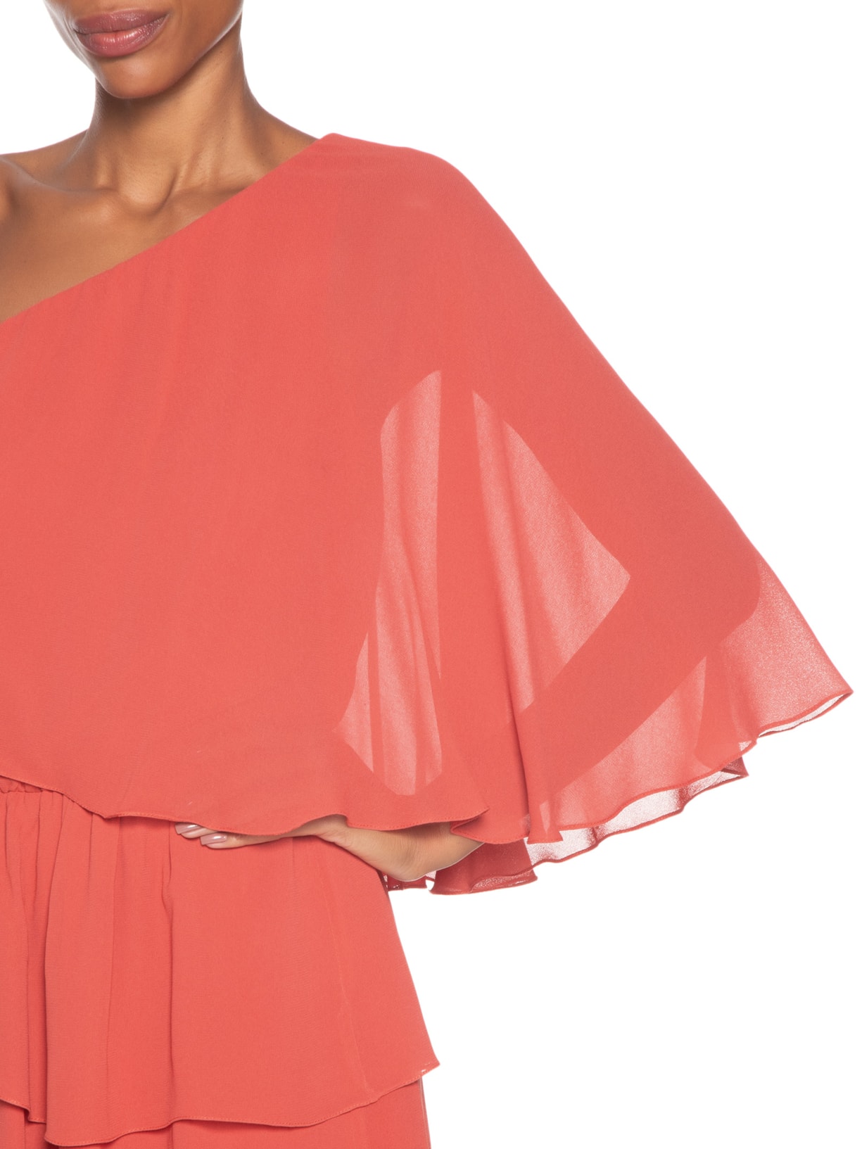 Vestido Curto Um Ombro Só Vermelho Maria Filó