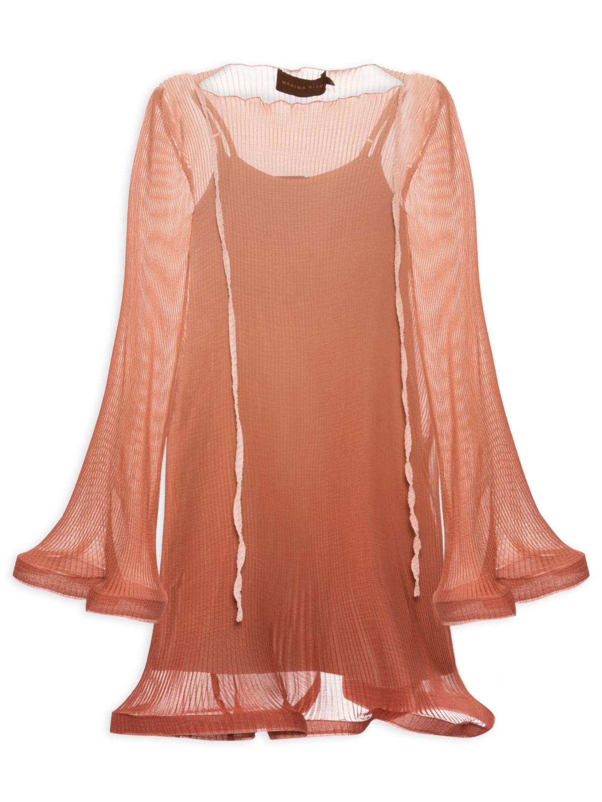 Vestido Curto Veggie - Marrom