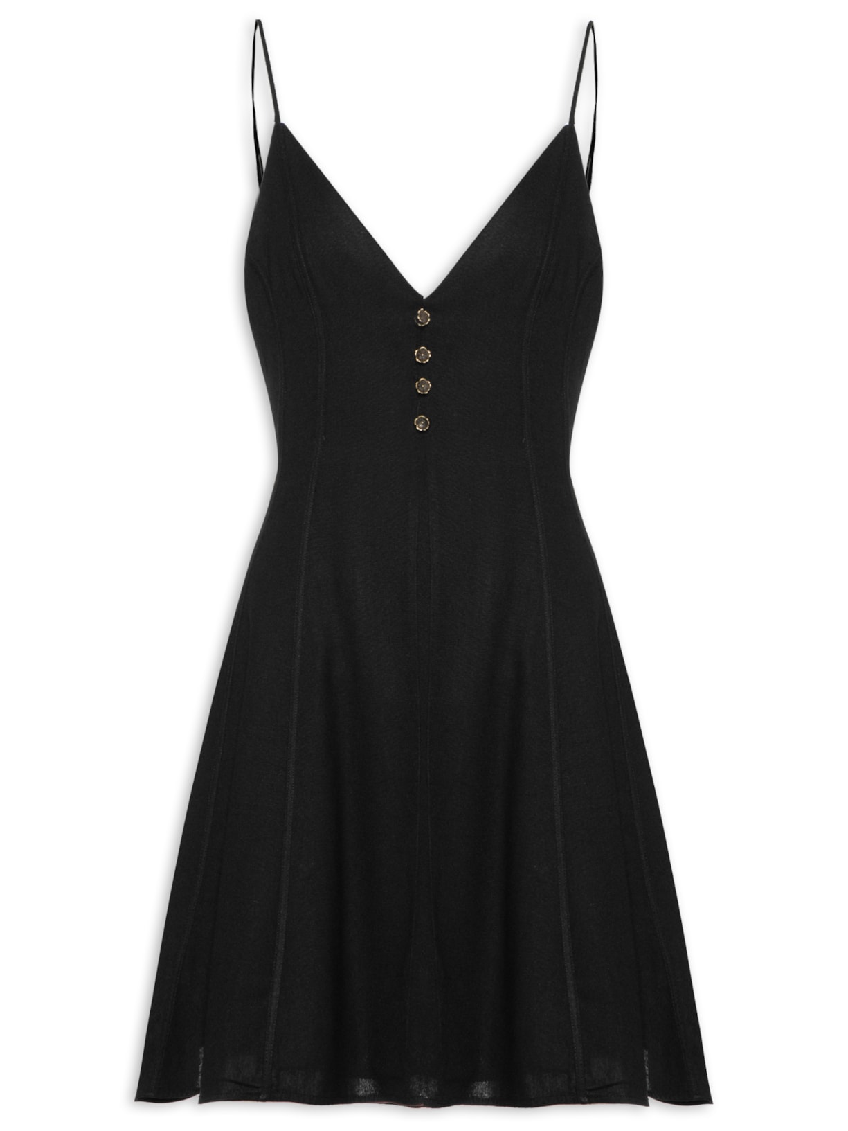 Vestido Curto Viés Alcinha - Preto