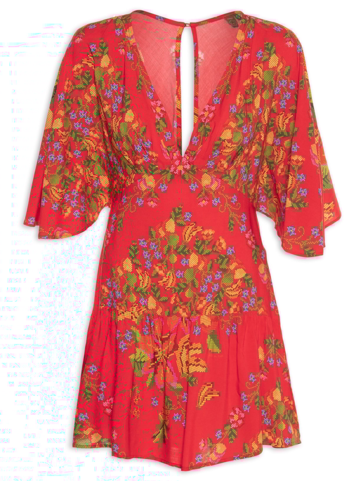 Vestido Curto Vitamina De Verão - Vermelho