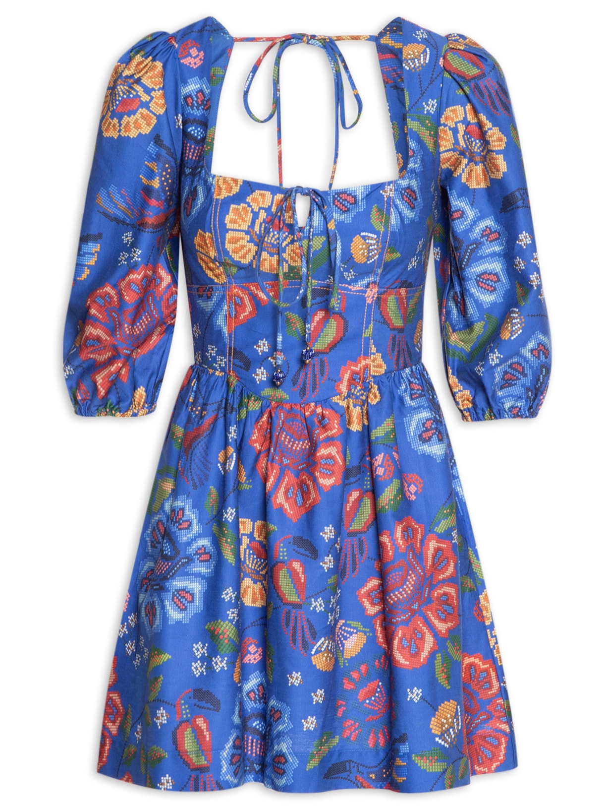 Vestido Curto Voo De Tucano - Azul