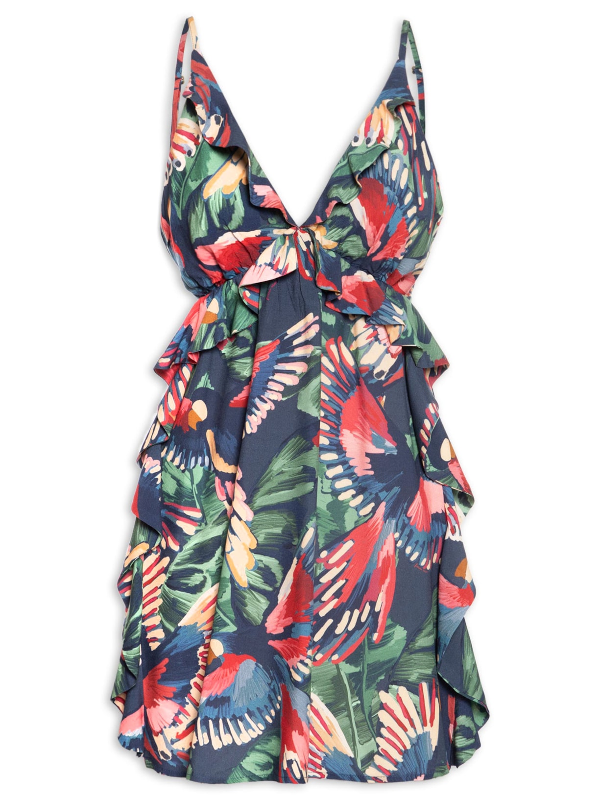 Vestido Curto Voo Dos Pássaros - Azul