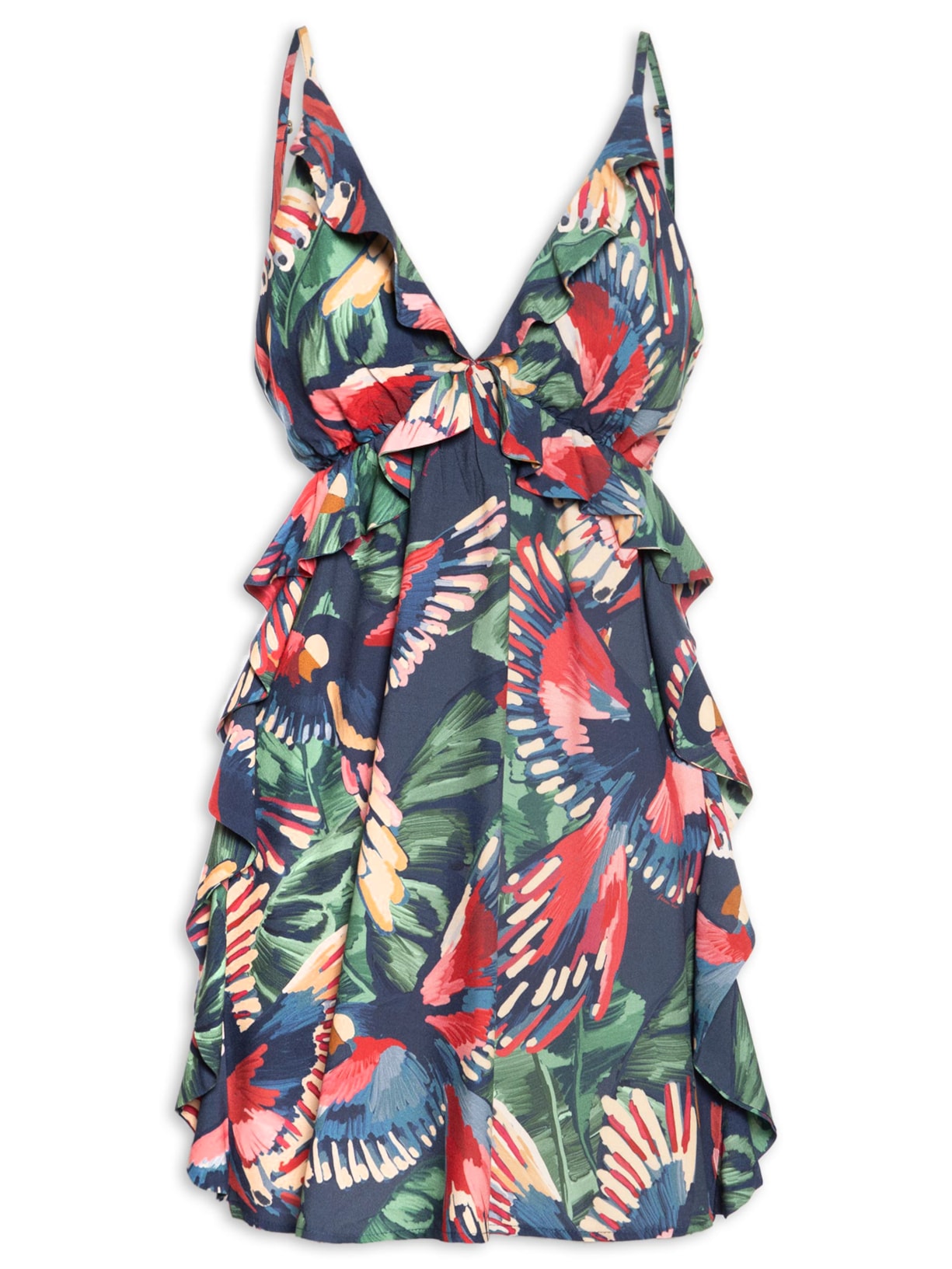 Vestido Curto Voo Dos Pássaros - Azul