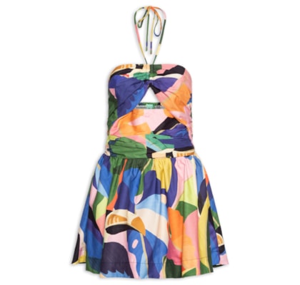 Vestido Curto Voo Tropical - Azul