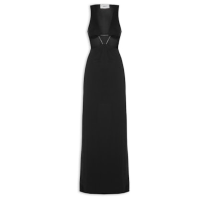 Vestido Cut Out Triangle - Preto