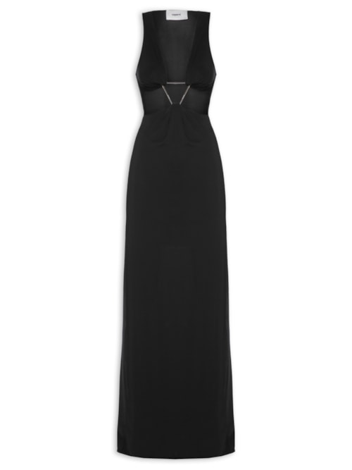 Vestido Cut Out Triangle - Preto