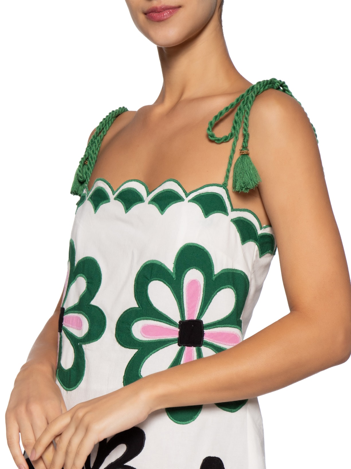 Vestido Cutwork Florara Branco Farm
