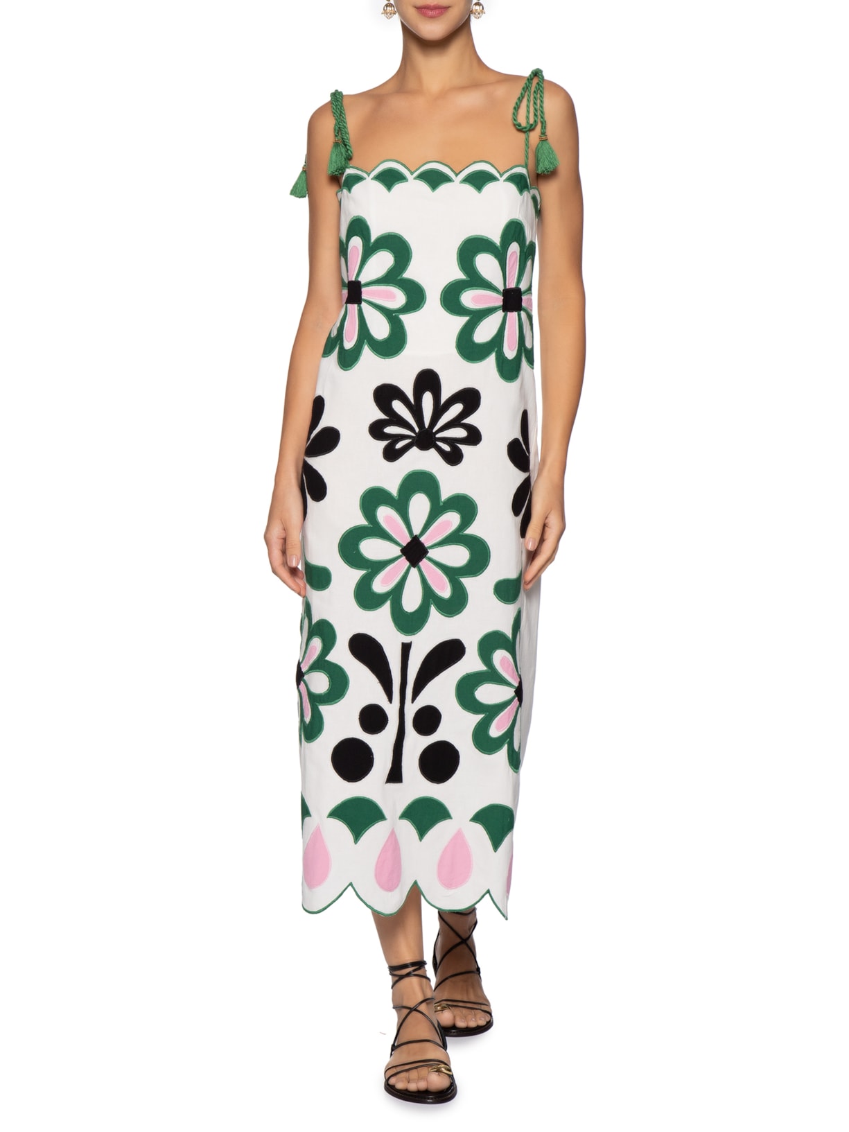 Vestido Cutwork Florara Branco Farm