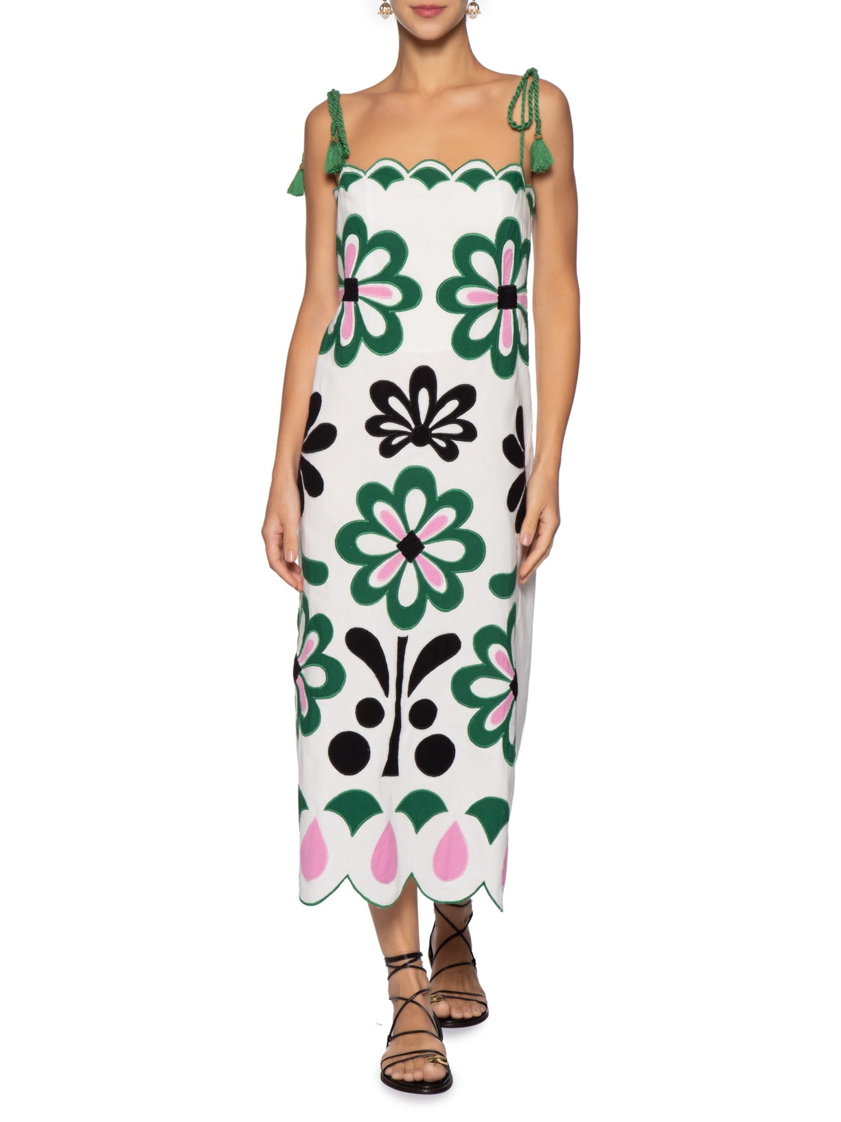Vestido Cutwork Florara Branco Farm
