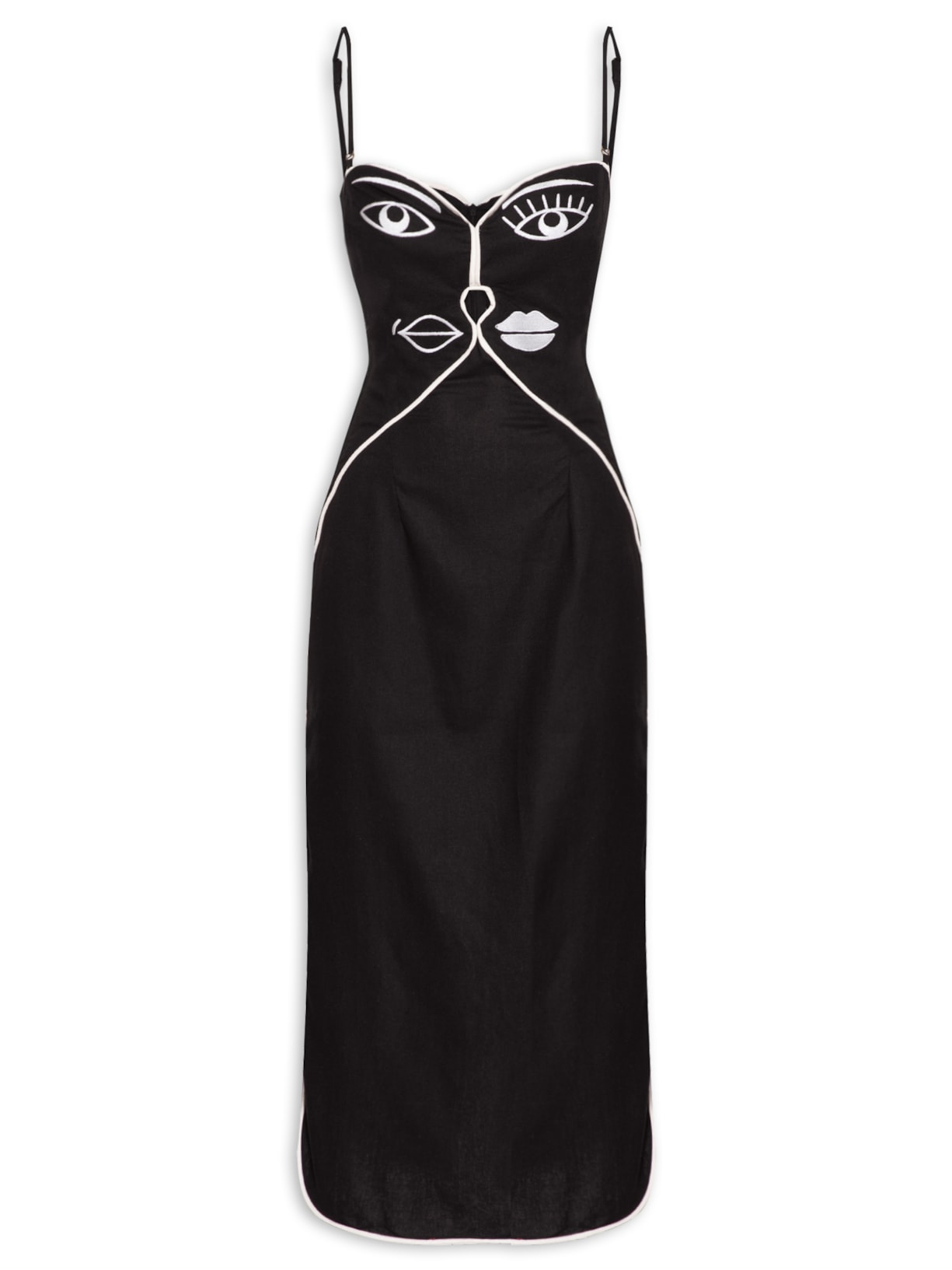 Vestido Cutwork Surreal - Preto