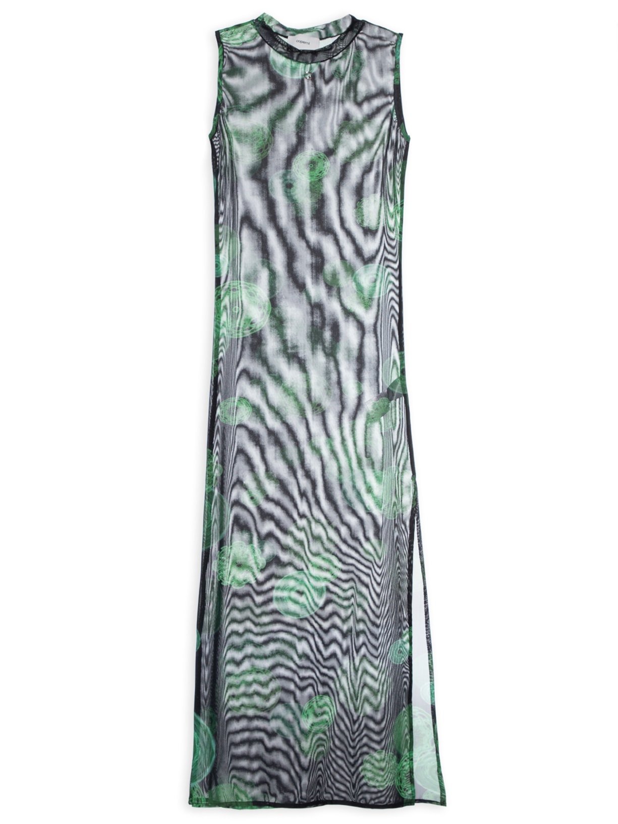 Vestido Cymatics Print Mesh Dress - Verde