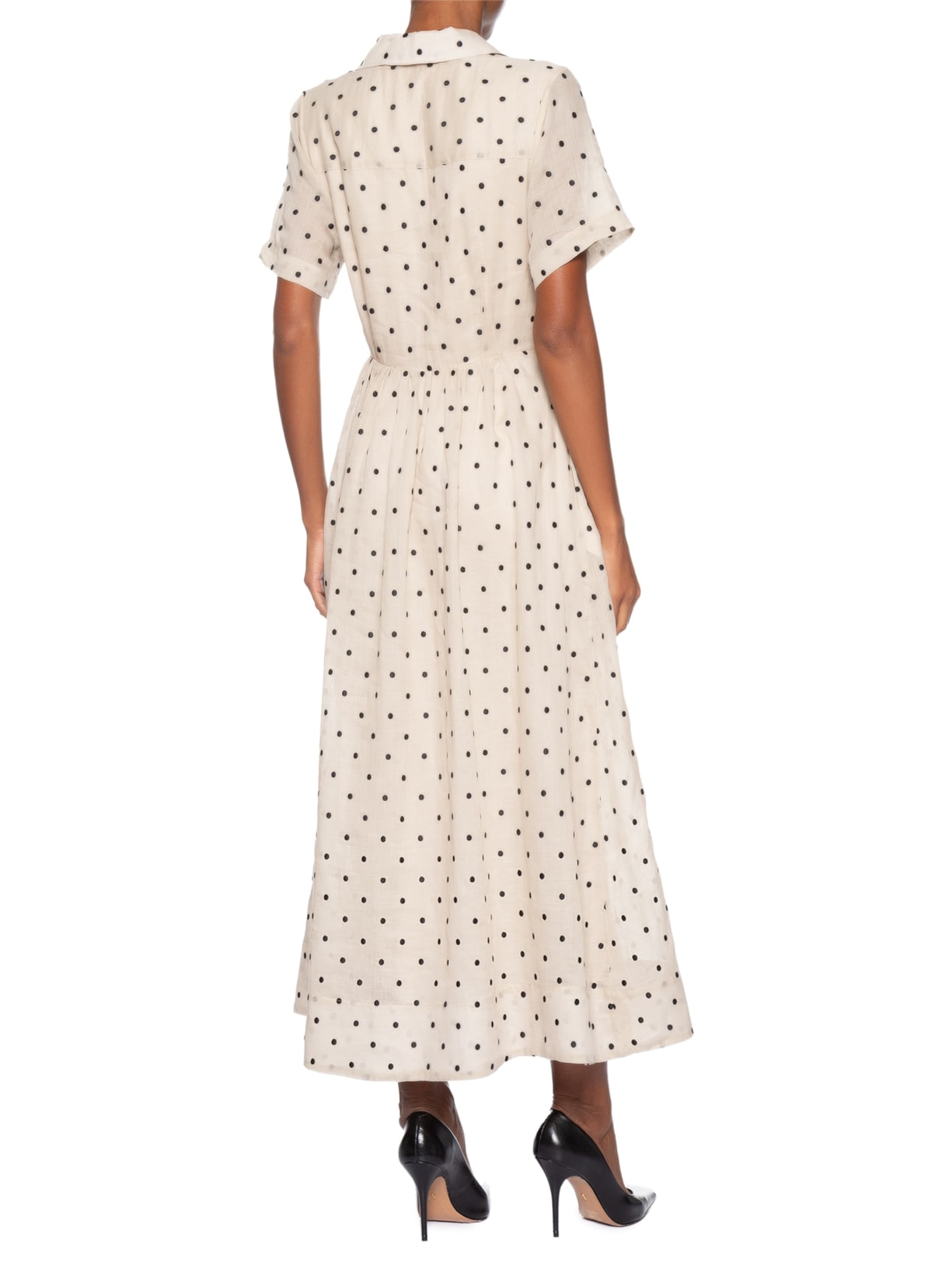 Vestido Danusa Pois V27 Bege Mixed